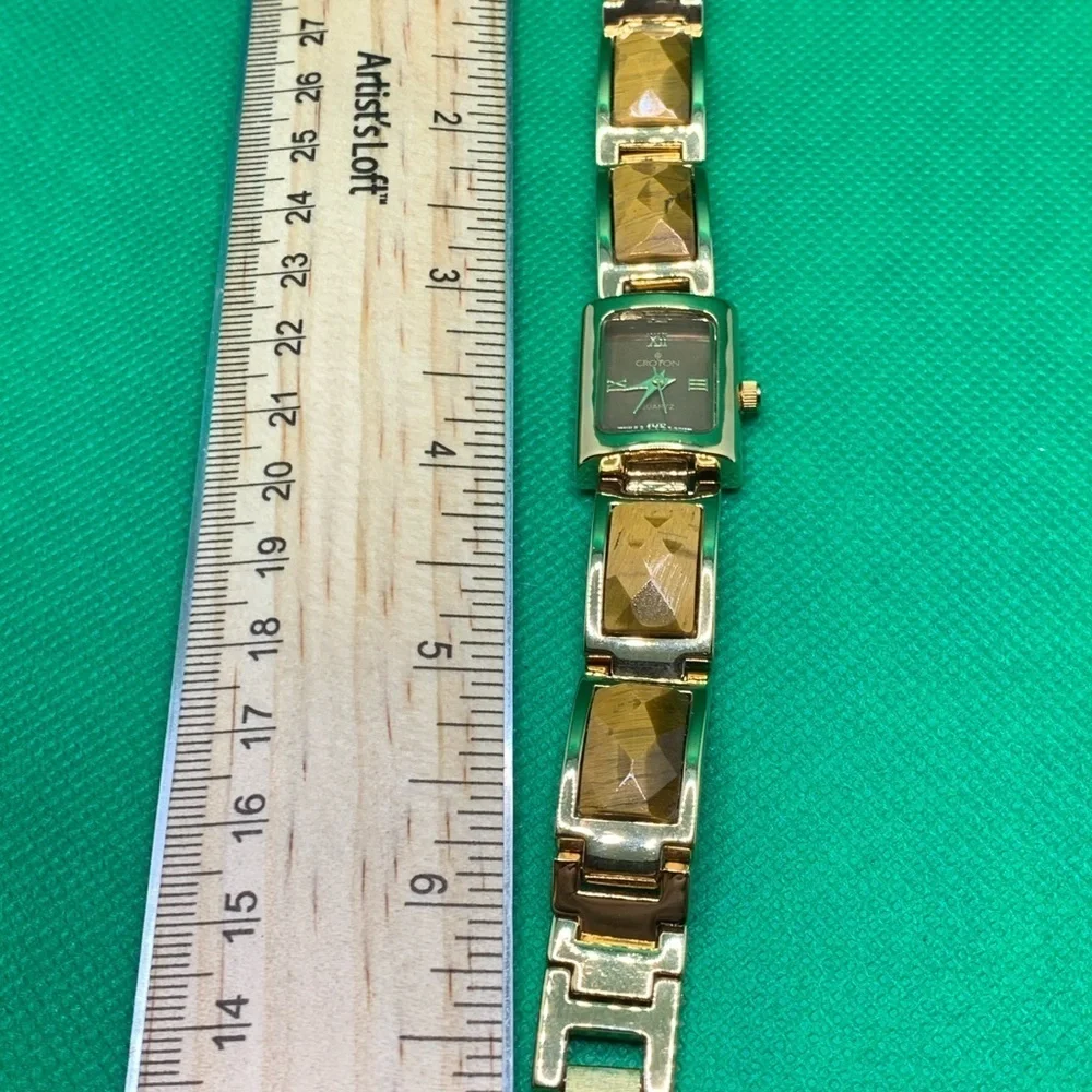 Croton ladies watch gold and brown